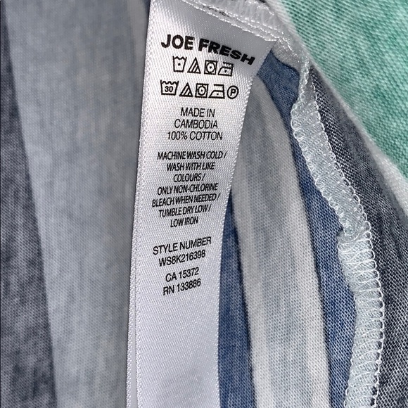 NWOTs JOE FRESH • Print Striped Peplum Tank Top - Picture 5 of 6